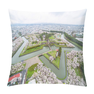 Personality  Goryokaku Park Top View  Where Is Star Of Building For Protect City Build In 1855 And Use A Lot Of Worker To Build Its In Hakodate ,Hokkaido ,Japn Pillow Covers