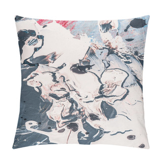 Personality  Splatters Of Grey Oil Paint On Abstract Background  Pillow Covers