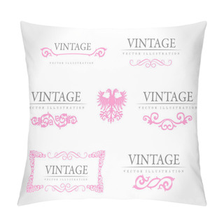 Personality  Baroque Vintage Royal Design Elements. Vector Illustration Pillow Covers