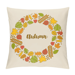 Personality  Line Autumn Leaf Frame Pillow Covers