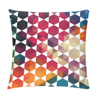 Personality  Vector Retro Pattern Of Geometric Shapes. Colorful Mosaic Banner Pillow Covers
