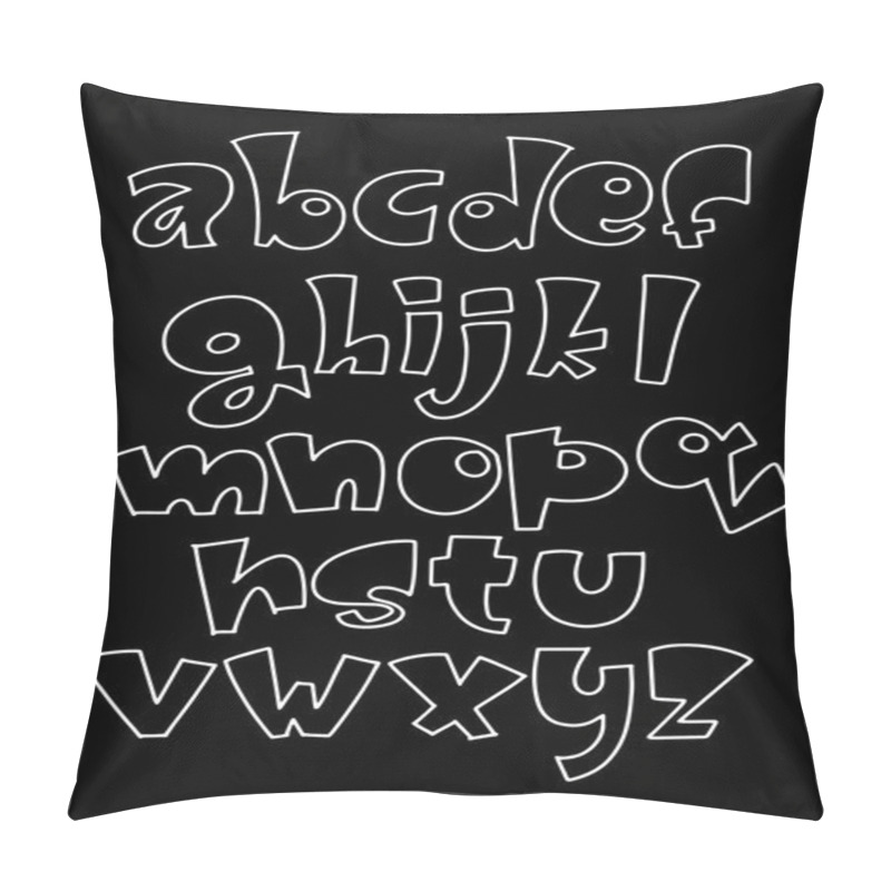 Personality  Vector Of Modern Comical Font And Alphabet Pillow Covers