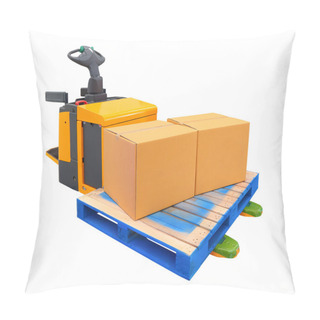 Personality  Forklift Truck With A Pallet And Boxs - Include Path Pillow Covers
