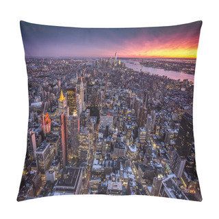 Personality  Top View Of New York City Pillow Covers