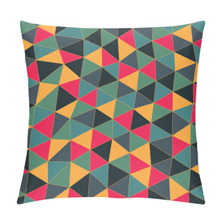 Personality  Seamless Texture With Triangles, Mosaic Endless Pattern.Seamless Pillow Covers