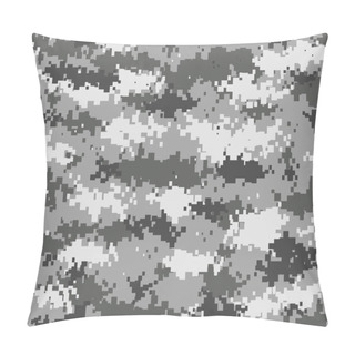 Personality  Camouflage Seamless Pattern. Pixel Camo. Military Texture. Endless Digital Army Background. Print On Fabric On Clothes. Vector Illustration Pillow Covers