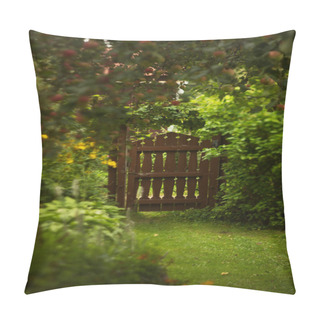 Personality  Fairy Garden With A Gate Pillow Covers
