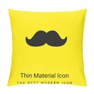 Personality  Big Moustache Minimal Bright Yellow Material Icon Pillow Covers
