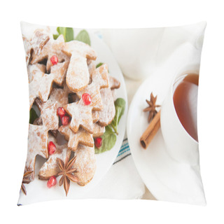 Personality  Cookies With Cinnamon - Christmas Morning Tea Pillow Covers