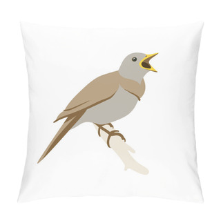 Personality  Singing Nightingale On A Twig Pillow Covers