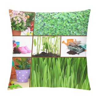 Personality  Collage Of Gardening Theme Pillow Covers