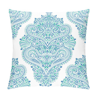 Personality  Eastern Blue And Green Vintage Seamless Pattern. Paisley Elements. Ornament. Traditional, Ethnic, Turkish, Indian Motifs. Great For Fabric And Textile, Wallpaper, Packaging Or Any Desired Idea Pillow Covers