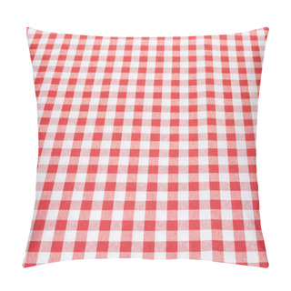 Personality  Red And White Tablecloth Background In Perspective Pillow Covers