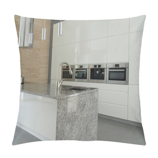 Personality  Modern Kitchen With Granite Countertop Pillow Covers