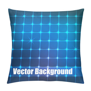 Personality  Vector Background With Blue Squares. Pillow Covers