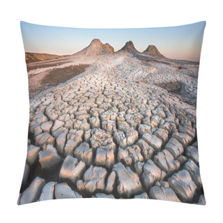 Personality  Active Mud Volcanoes In Gobustan Desert, Azerbaijan. Pillow Covers