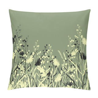 Personality  Hand Drawn Meadow Grass Pillow Covers