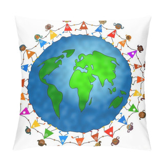 Personality  Kids Around World Globe Pillow Covers