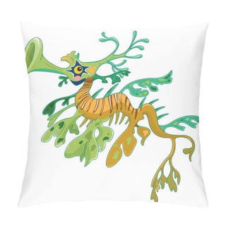 Personality  Cartoon Sea Dragon  Vector Illustration  Pillow Covers
