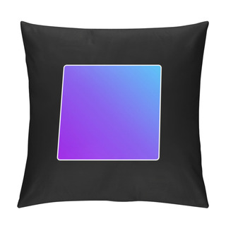 Personality  Black Square Shape Blue Gradient Vector Icon Pillow Covers