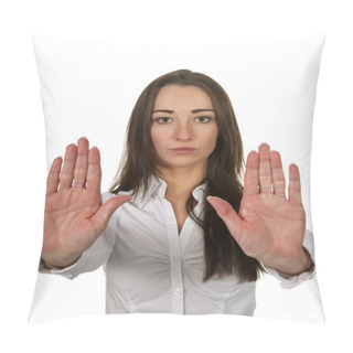 Personality  Businesswoman Shows Stop Pillow Covers