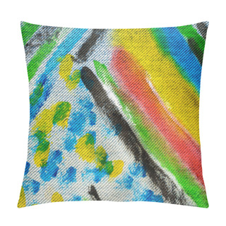 Personality  Colored Pattern On The Blue Jeans, Background Pillow Covers