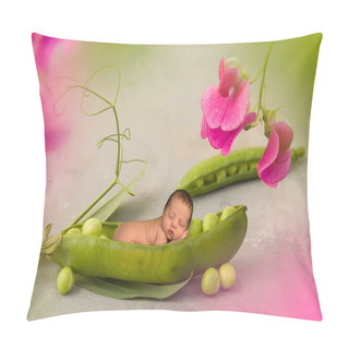 Personality  Newborn Baby In Pea Pod Pillow Covers