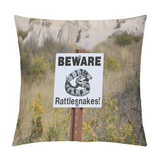 Personality  Beware Rattlesnakes Pillow Covers