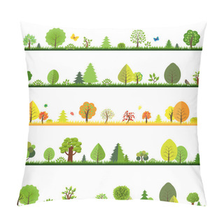 Personality  Trees Borders Pillow Covers