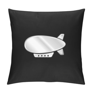 Personality  Airship Side View Silver Plated Metallic Icon Pillow Covers
