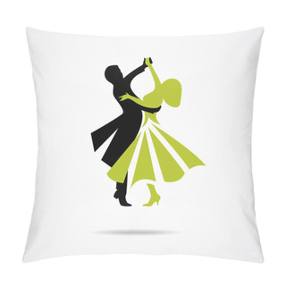 Personality  Dancing Couple Isolated On A White Background Pillow Covers