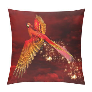 Personality  Phoenix Through A Red Sky Pillow Covers