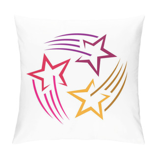 Personality  Abstract Colorful Shooting Star Logo Vector Icon. Decorative And Pillow Covers