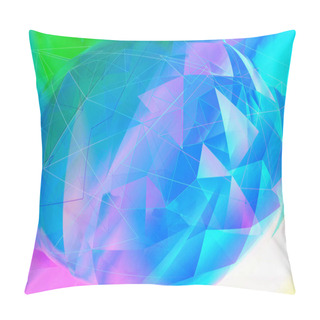 Personality  Beautiful, Modern, Polygonal, Triangles Brght Artistic Backgroun Pillow Covers