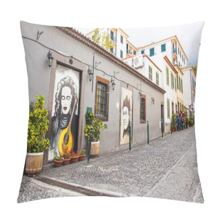 Personality  Funchal Street, Madeira Island Pillow Covers
