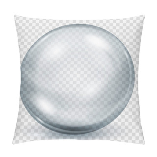Personality  Transparent Gray Sphere With Shadow Pillow Covers