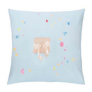 Personality  Gift Box With Ribbon And Confetti Pillow Covers