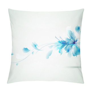 Personality  Tender Background With Blue Abstract Flower Pillow Covers