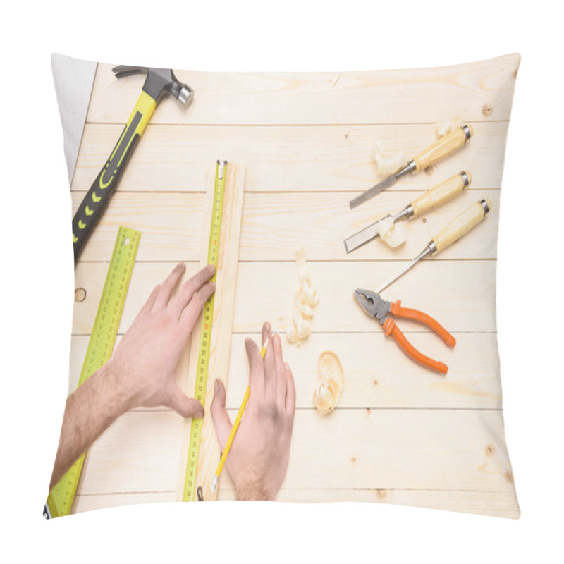 Personality  Carpenter Measuring Plank Pillow Covers