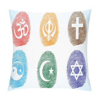 Personality  Thumb Prints Showing Different Religious Pillow Covers