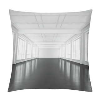 Personality  White Office Interior. 3d Rendering Pillow Covers
