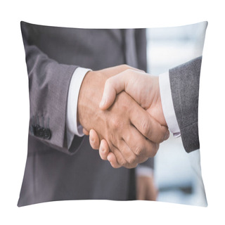 Personality  Businessmen Shaking Hands Pillow Covers