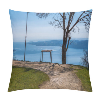 Personality  Lake Constance Panorama View With Blue Sky Pillow Covers