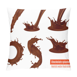Personality  Chocolate Splashes Realistic Set Pillow Covers