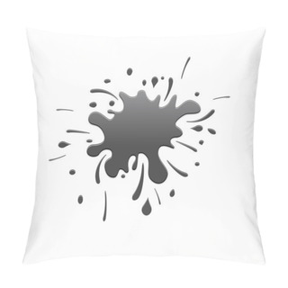 Personality  Black Blot On A White Background. Pillow Covers