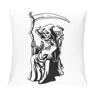 Personality Grim Sitting On The Throne Pillow Covers