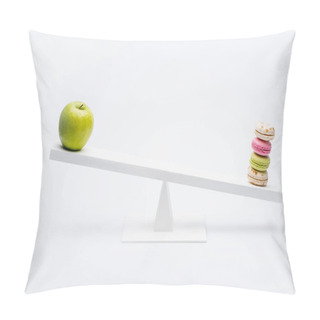 Personality  Apple And Macarons On Seesaw  Pillow Covers