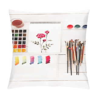 Personality  Drawing Of Flowers And Paints Pillow Covers