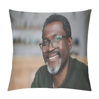 Personality  Mature African American Man In Bar Pillow Covers