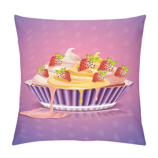 Personality  Birthday Cake. Vector Illustration Pillow Covers